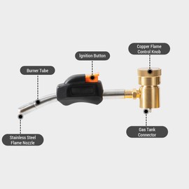 Propane Torch Head High Intensity Torch Head Soldering Trigger Start Gas Torch for for Soldering Brazing Welding