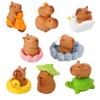 GlamRays Mini Capybara Figurine 13 Pieces Small Capybaras for Dashboard