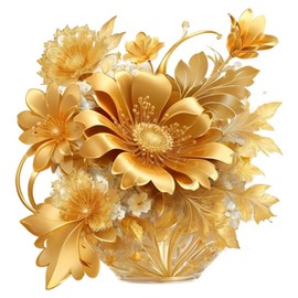 Bonfage Golden Flowers Toilet Cover Sticker Decals,Fish Bird Flower Leaf Waterproof Toilet Lid Tank Seat Decals Cistern Self-Adhesive Bathroom Wall Sticker, White