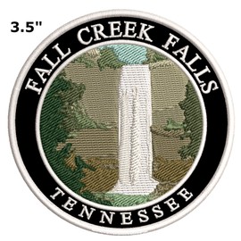 Fall Creek Falls Tennessee 3.5" Embroidered Patch DIY Iron or Sew-on Decorative Vacation Souvenir Applique Wander Nature Wildlife Hike Trek Camping Explore Mountains Stars Moon National Park Scout