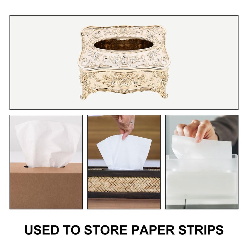 OHPHCALL Luxurious Rose Tissue Box Holder Stylish Bling Acrylic Tissue