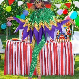 color cosplayer Mardi Gras Costumes for Women Plus Size Outfit Carnaval Accesorios Size L