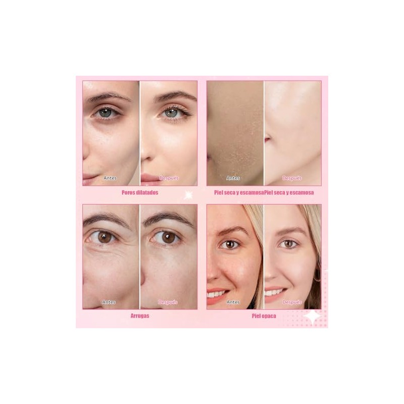 4PCS Bio Mascarilla Colageno, Antifaz de Gel para Cara, Mascarilla