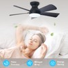 Depuley Modern Ceiling Fan with Light: 35-Inch Black Small Fans