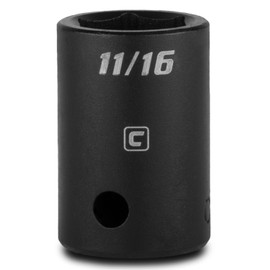 Capri Tools 11/16-Inch Shallow Impact Socket, 1/2-Inch Drive, 6-Point, SAE (CP55056)