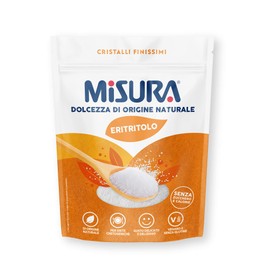Misura Eritritolo Dolcificante in Cristalli Finissimi, Sostitutivo dello Zucchero, 370g