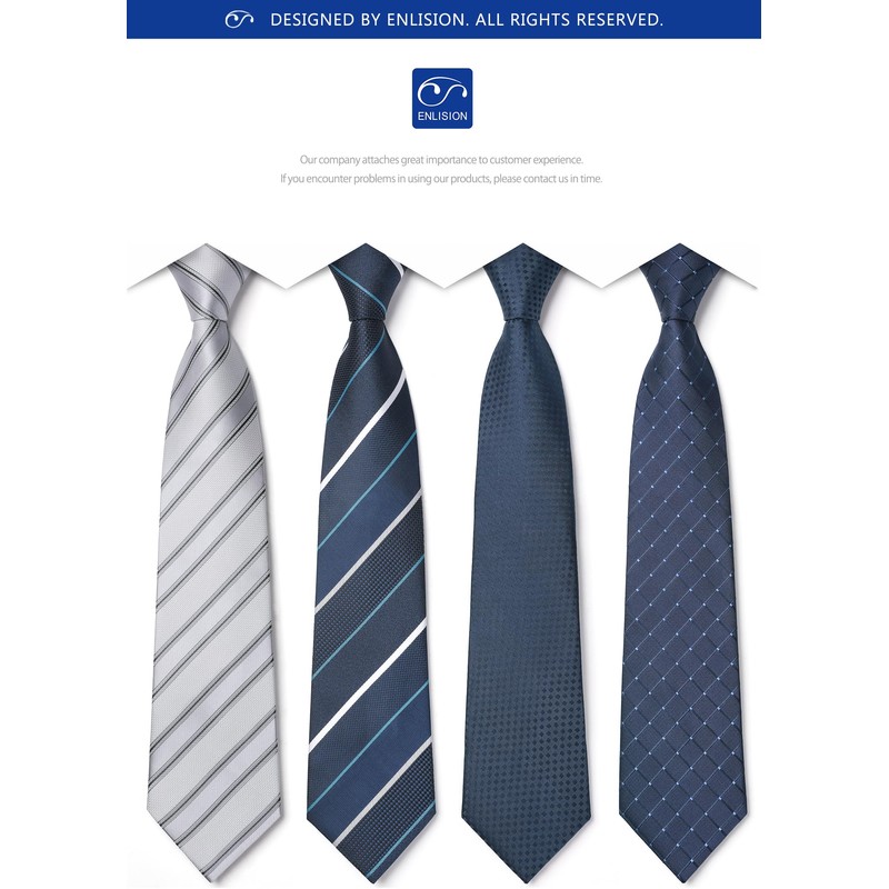 Enlision Business Necktie, Set of 4, , for Men, Formal,