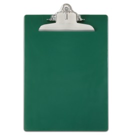 Saunders Recycled Plastic Clipboard, 1-Inch Capacity, Holds 8.5 X 12-Inch, Green, 21604