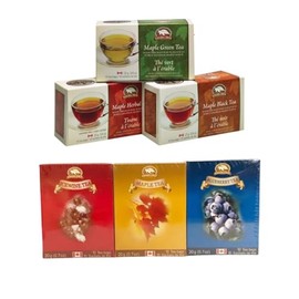 Canada True Tea Value Pack – 6 Flavors | Green, Black, Herbal, Icewine,Maple & Blueberry | Premium Canadian Flavored Tea | 10 Tea Bags Per Box