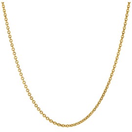 trendor Men's Anchor Chain Gold on Silver 925 Diameter 2.0 mm Gold-Plated Silver Jewellery for Men, Timeless Men's Necklace, Great Gift Idea, 39028