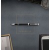 PARKER IM Rollerball Pen, Brushed Metal with Fine Point Black