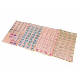 Fashionable Pink Paris Mahjong Set 160 Acrylic Tiles American Mahjongg Luxury Tabletop Game for Adults LeisureColor: Pink Paris-5