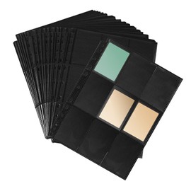 BESPORTBLE 50 Sheets Card Binder Pages Double Sided Photocard Sleeves Trading Card Pages for Kpop Game Water Resistant Storage