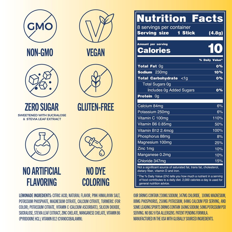 TREVI™ Sugar Free Electrolytes - Drink Mix Hydration Powder Packets