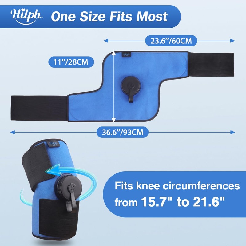 Hilph Ice Pack for Knee Injuries, Reusable Knee Ice Bag