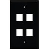 RiteAV Blank Wall Plate for Keystone Jacks - Black 1