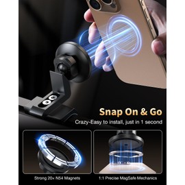 iGoevo 360° Rotating Magnetic Phone Mount for Toyota Tacoma 2016-2023 Dashboard - Secure Hold | Dashboard Phone Holder, Tacoma Phone Mount, Magnetic Car Mount, Toyota Tacoma Accessories