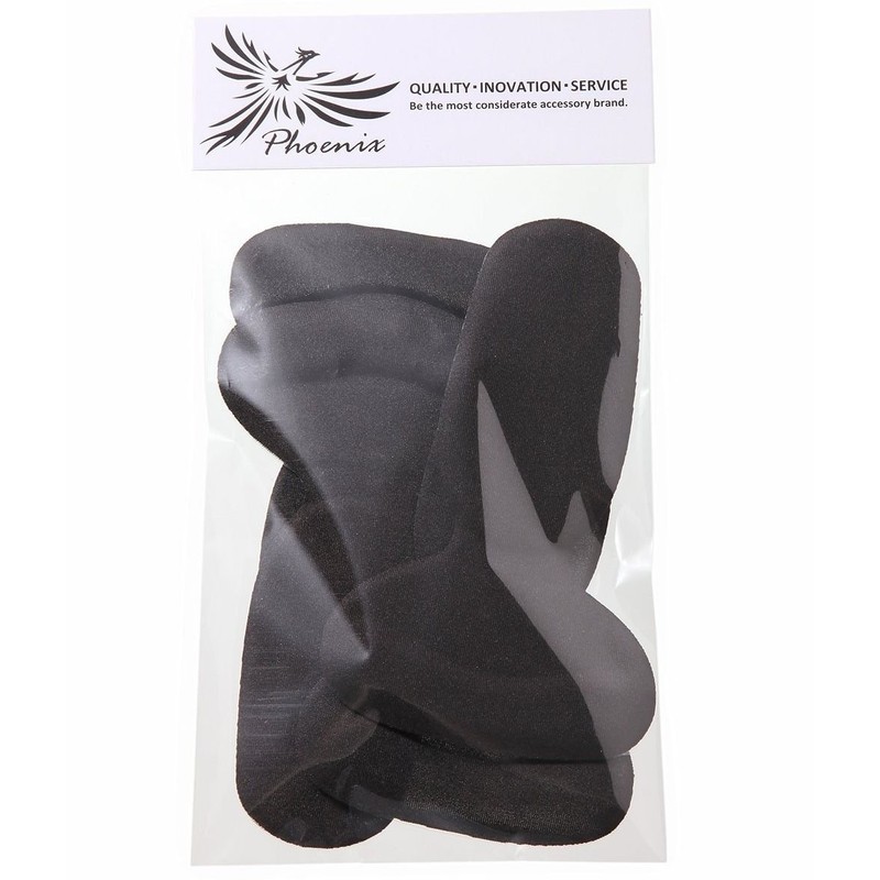 PhoenixSole Anti-Blocking Gel Cushion with Double Sided Tape, Black x