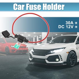 X AUTOHAUX 3 Set DC 12V 16 Gauge Car in Line ATC Blade Style Inline Mini Fuse Holder with 30A Mini Fuse