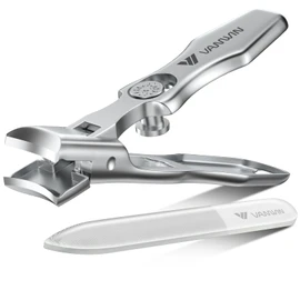German Nail Clippers for Men Thick Nails, VANWIN Toenail Clippers for Seniors Large Wide Jaw Opening, Heavy Duty No Splash Fingernail Clipper with Safety Lock Nail Clippers with Catcher for Women