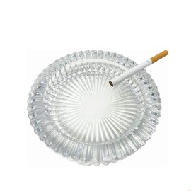Large 6“ Round Glass Ashtray For Adults, Big Smoking Ashtray For Home Restaurant, Tabletop Decoration