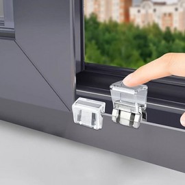 50-Pack Window Safety Lock Clips - Sliding Window Stopper, Anti-Opening Device, Random Color 50p