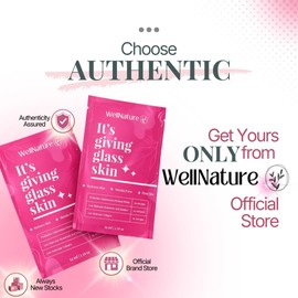 Wellnature™ The Original Overnight Deep Collagen Mask - It's Giving Glass Skin Sleep Mask - Deep Hydrating Bio-Collagen + Oligo-Hyaluronic Acid Facemask - Skincare For All Skin Types, Pack of 4