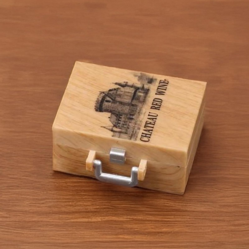 Miniature Red Wine Set: 1/12 Scale Wine Box, Bottles &