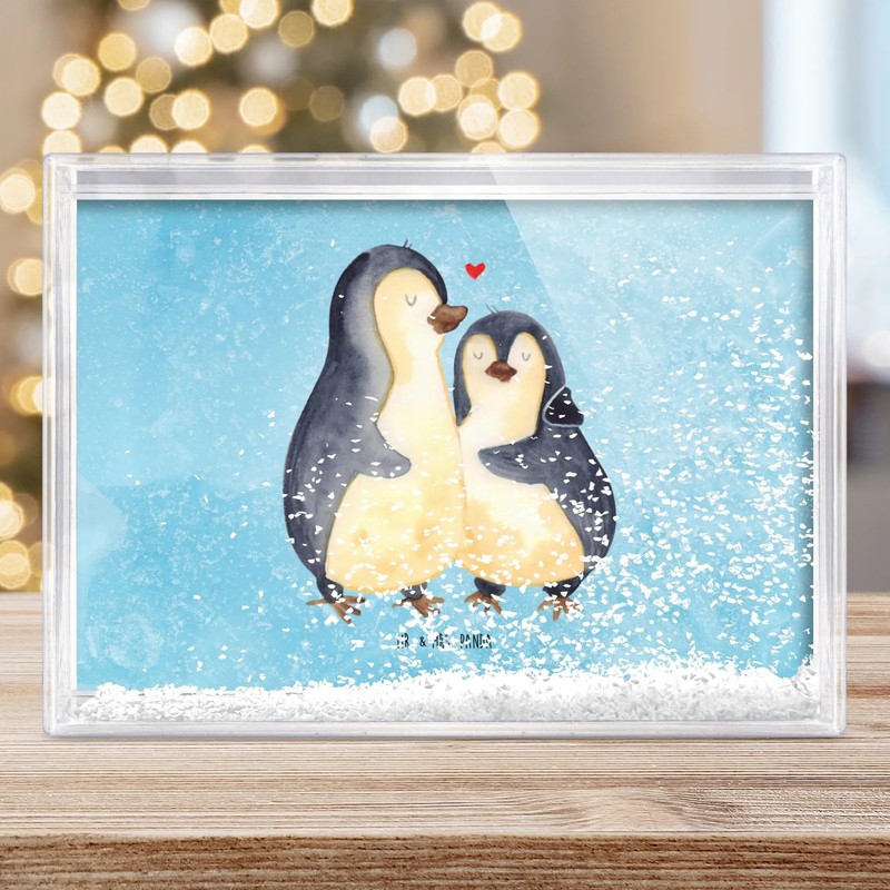 Mr. & Mrs. Panda Hugging Penguin Shake Frame - Gift,