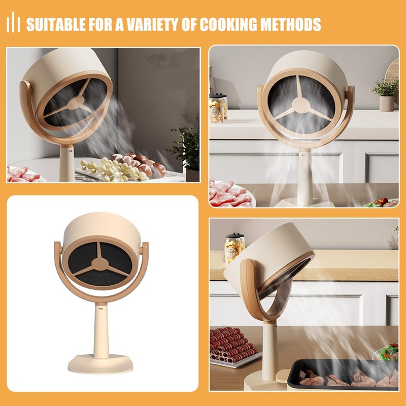 Mipcase Portable Mini Extractor Fan Compact Tabletop Range Hood for