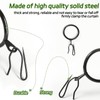 44 Pcs Metal Drapery Curtain Rings with Hooks Hanging Curtain