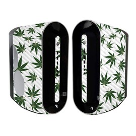 MightySkins Carbon Fiber Skin Compatible with Alienware Aurora R11 Gaming Desktop - Pot Leaves Green | Protective Textured Carbon Fiber Finish | Easy to Apply and Change Style | Made in The USA