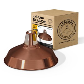 LEDSone Copper Metal Lamp Shades in a Retro Modern Style 30cm Replacement Shades for Ceiling Lights, Lampshades for Vintage Industrial Pendant Lights Bedroom, Kitchen, and Bathroom