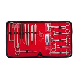 Kit de Instrumental Quirurgico de Sutura de Acero Inoxidable, Instrumentos Dentales 20 piezas con Estuche de Vinil