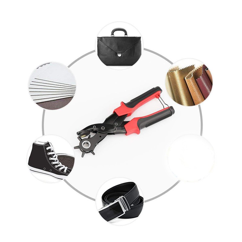 Manual Belt Punch Pliers Round Hole Multifunctional Revolving Hand Punch