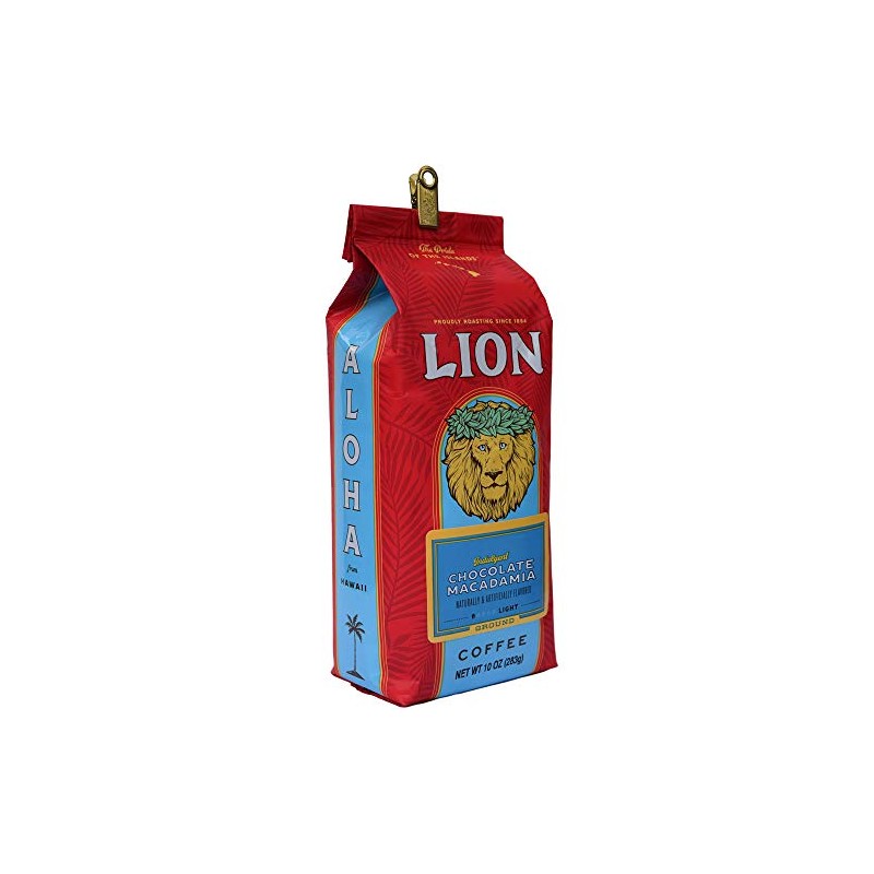 Lion Coffee Chocolate Macadamia Nut Flavored Coffee (Ground, Light Medium