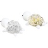 forkart cute handmade glassware gold turtle silver turtle