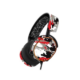 MightySkins Skin Compatible with SteelSeries Arctis 5 Gaming Headset - Red Camo | Protective, Durable, and Unique Vinyl Decal wrap Cover | Easy to Apply, Remove, and Change Styles | Made in The USA