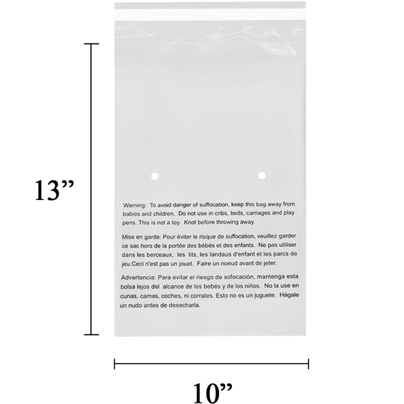 EcoSwift - 10” X 13" (5 Count) Self Seal Clear