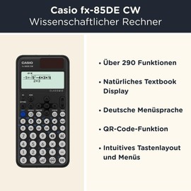 CALCUSO Economy Pack: Casio FX-85DE CW ClassWiz Technical Scientific Calculator and WYNGS Protective Case in Turquoise