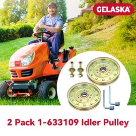 GELASKA 2 Pack 1-633109 Flat Idler Pulley Replaces eXmark 1-633109 Pulley, eXmark 116-4667 Flat Idler Pulley, 132-9424, 126-7685, 539102610 for Toro Z400 Z500 Z528 Z553 Z555 Z560 Z580 Z Master Mowers