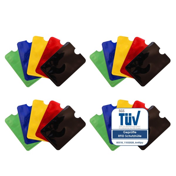 AntiSpyShop RFID Protective Covers, TÜV Approved, NFC Blocker - Credit