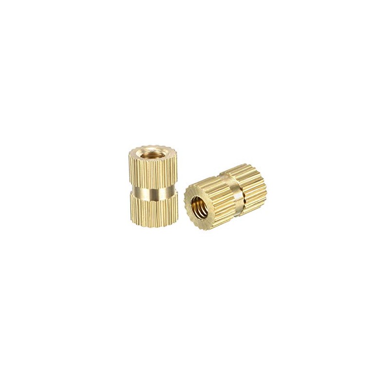 sourcing map Knurled Insert Nuts - 20Pcs M3 x 8mm