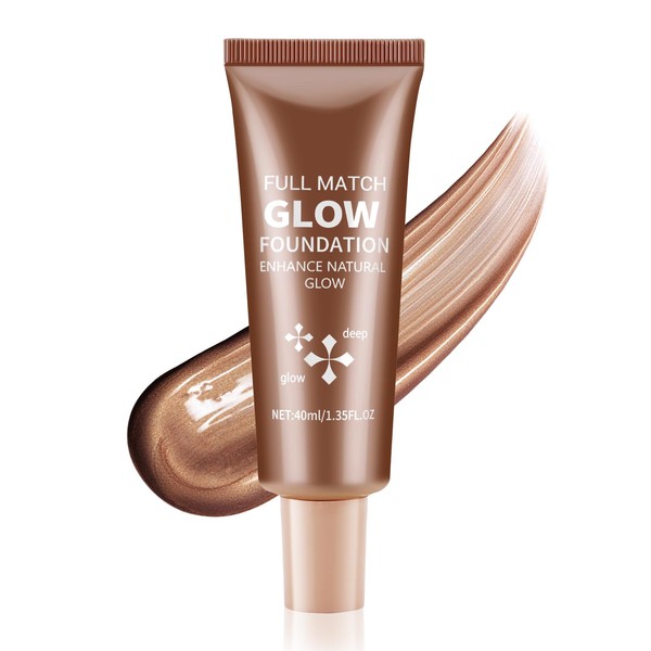 Boobeen Liquid Foundation Makeup, Waterproof Dewy Foundation With Slight Shimmer,