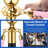 Mostantu 2 Pack Velvet Stanchion Rope, 5FT Crowd Control Safety