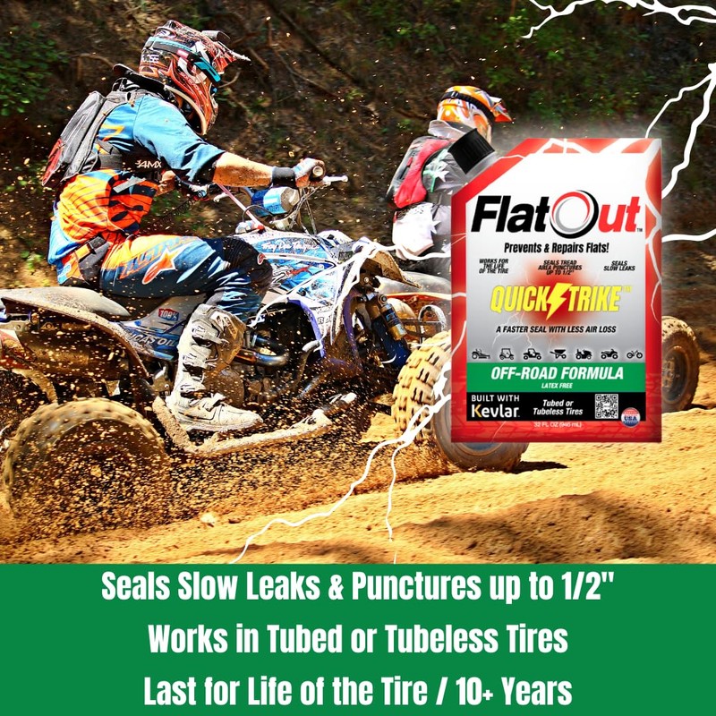 Flat Out QuickStrike Tire Sealant Off-Road Formula - Prevent Flat
