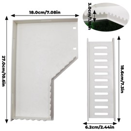 BingegePet No-Drill Climbing Platform with Ramp, Hermit Crab Climbing Wall & Hideout, Multi-Level Platform with Ladder, No-Tools Mounting for Geckos, Small Lizards, Hamsters