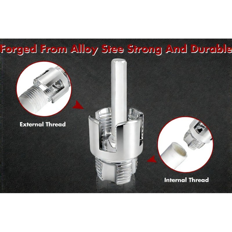 PVC Pipe Threader 3PCS Set, Internal & External Threading Tool