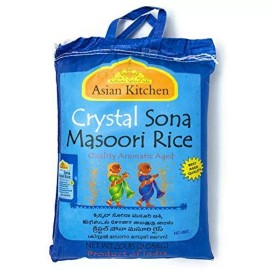 Asian Kitchen Crystal Sona Masoori Aged Rice 10-Pound Bag, 10lbs (4.54kg)