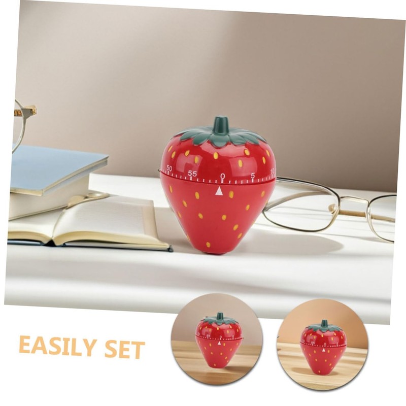 Mikinona User-Friendly Mechanical Timer Strawberries Alarm Ideal for Cooking Baking